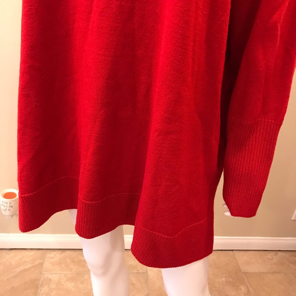 Apt 9 Tunic Sweater Sparkle Red Tango NEW - Picture 9 of 11